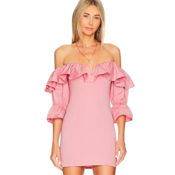 Camila Coelho Violet Mini Dress in Baby Pink NWOT Size Small - Picture 1 of 3
